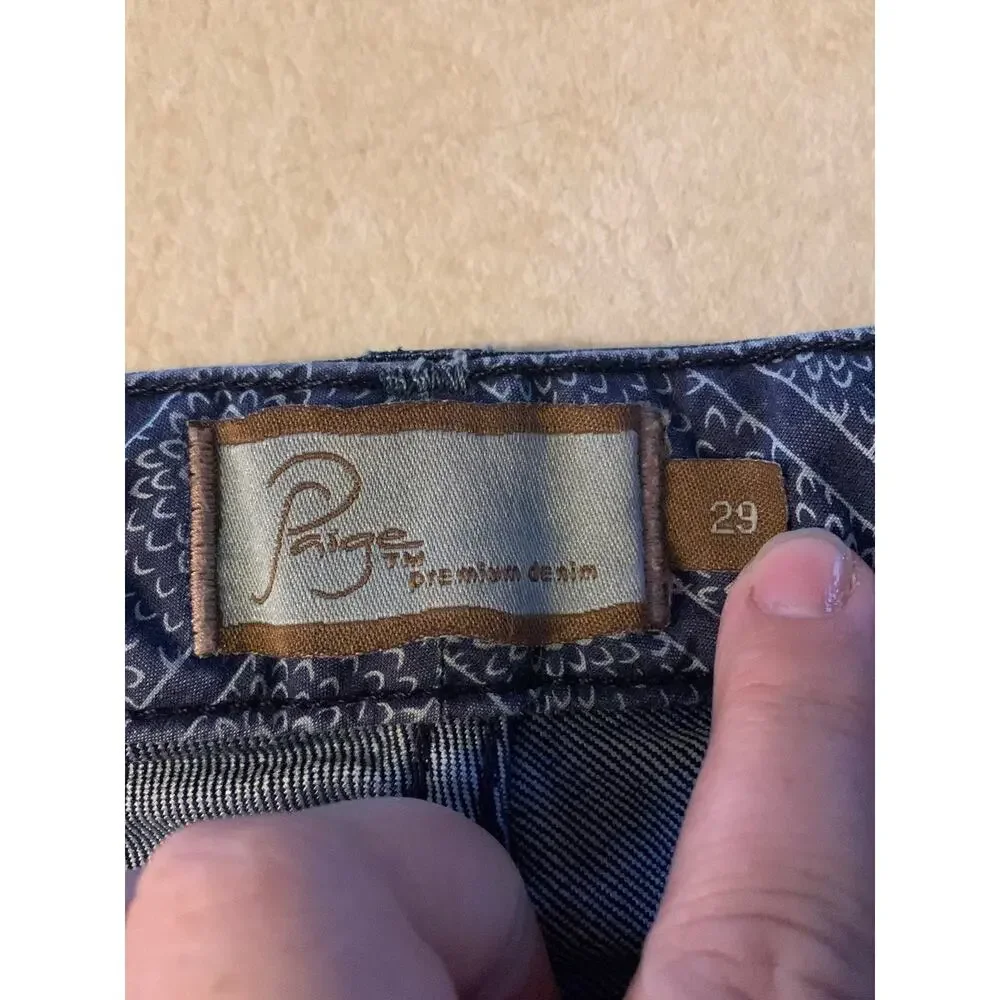 Paige size 29 denim skyline drive classic peg leg womens jeans denim